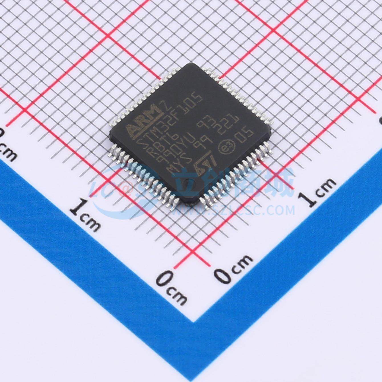 单片机(MCU/MPU/SOC) STM32F105RBT6TR LQFP-64(10x10) 原装正品