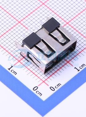 USB连接器 U221-041N-1BZ57-F1 插件 USB 2.0连接器 ,母座,180度