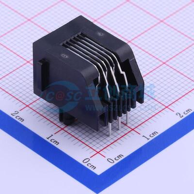 以太网连接器(RJ45 RJ11) 5555163-1 插件 1 不带LED 无屏蔽 原装