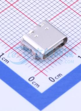 USB连接器 TYPE-611-T3-W SMD 白胶白色外壳四脚插件端子镀金 Typ