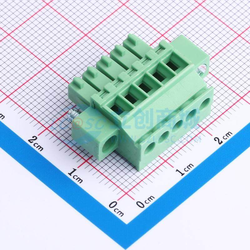 插拔式接线端子 DB2EKAM-3.5-5P-GN-S P=3.5mm 1x5P 3.5mm 原装