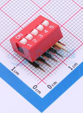 拨码开关 SMWA-05R-TP - 5位 2.54mm