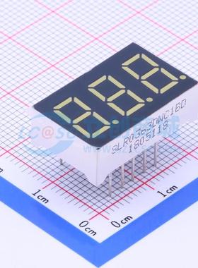 LED数码管 SLR0363DWC1BD 插件 3位 白色 共阴极 电子元器件配单