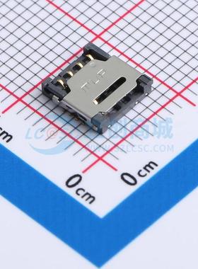 SIM卡连接器 C7809-01 SMD 翻盖式 NanoSIM卡 1.7mm 电子元器件
