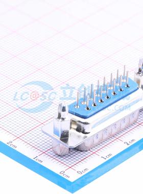 全新正品DB15 公头蓝色带固定螺柱双排 插件 D-Sub/VGA连接器