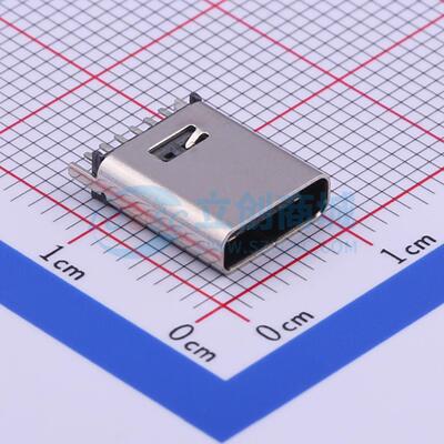 USB连接器 918-412K2022Y40007 插件 USB TYPE-C 3.1母头6P 180度