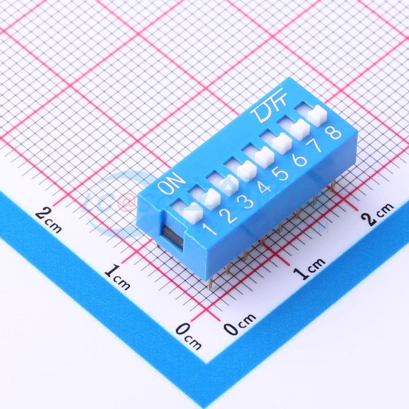 拨码开关 KF1001-08P-B0-GL-DFT-01B 插件