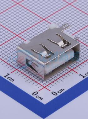 USB连接器 U221-041N-1WC612-FS 插件 Type-A 母座 2.0短体白胶无
