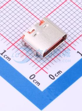 USB连接器 ZX-TYPEC-WTM1648-C SMD 板上型橙色 3次moding8.94x7.