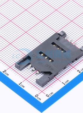 SIM卡连接器 SIM101-FWB6AH2.5 SMD 翻盖式 MiniSIM卡 卡座 2.5mm