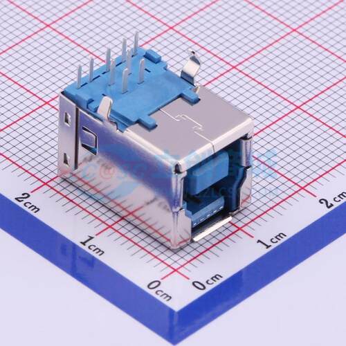 USB连接器 U-B-M9DD-W-1 插件 Type-B 弯插 原装 电子元器件配单