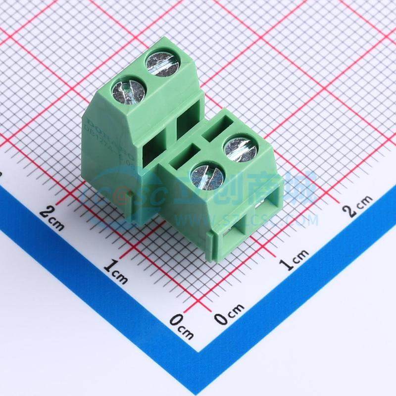 插拔式接线端子 DB127A-5.08-2*2P-GN-S P=5.08mm 5.08mm 原装