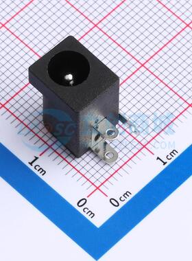 DC-005-D020 插件 DC电源插座 弯插 2mm 6.4mm DC电源连接器