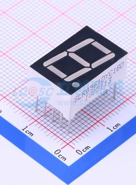 LED数码管 SLR0561DYC1BD 插件 1位 黄色 共阴极 电子元器件配单