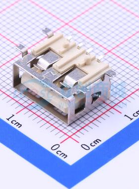 USB连接器 915-121A2038S10101 SMD A/F贴板10全贴四脚无卷边铁壳