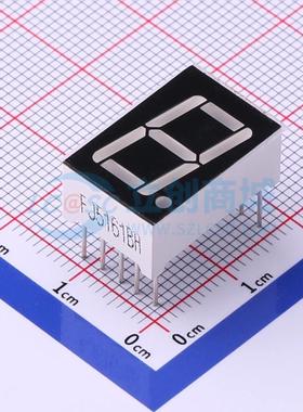 LED数码管 FJ5161BH 插件 1位 19mmx12.6mmx8mm 红色 电子元器件