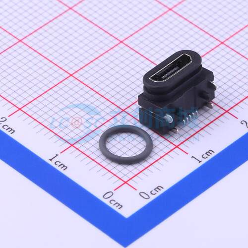 USB连接器 U-E-M7SS-Y-0 SMD 防水MICRO USB连接器  卧贴 IP67 Mi