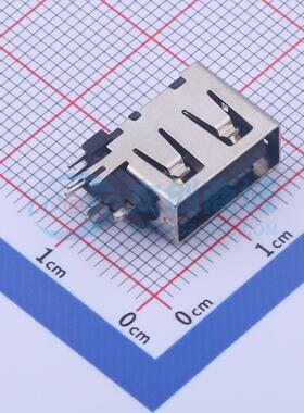 USB连接器 906-762B1026D10200 插件 短体外鱼叉内直脚无边铜壳反