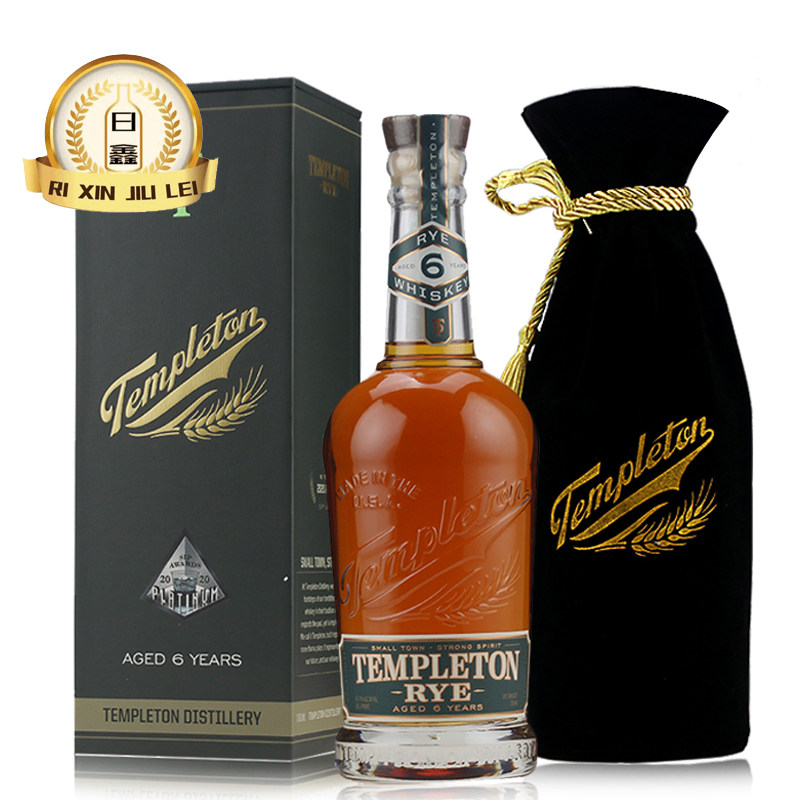 坦普顿 六年陈酿黑麦威士忌templeton rye 进口洋酒750ml 6年黑麦