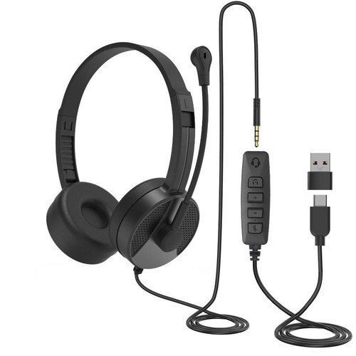 USB电脑耳机适用于商务Skype UC Lync 软电话呼叫中心办公室耳机