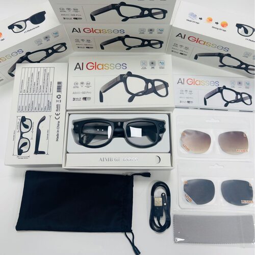 AIMB-G2pro智能眼镜800W像素拍照像录蓝牙通话AI识图对话多国语言