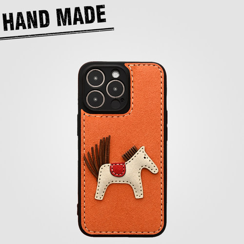 手机壳真皮苹果卡通高级感防摔