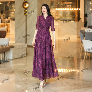 2025年春秋冬气质优雅连衣裙收腰显瘦长裙妈妈款短款小个子沙滩裙