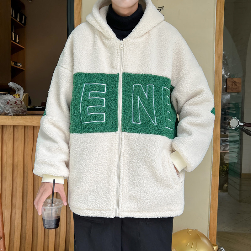 冬季羊羔绒外套男棉衣羊羔毛棉服310B-2-C02-P125控158图片