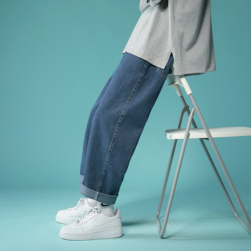 新2022纯色中性港风牛仔光板牛仔裤男女百搭款310B-2P35,男装牛仔裤,电商A113-2