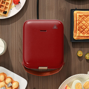 waffle maker家用红色华夫机面包机三分钟早餐迷你华夫饼机
