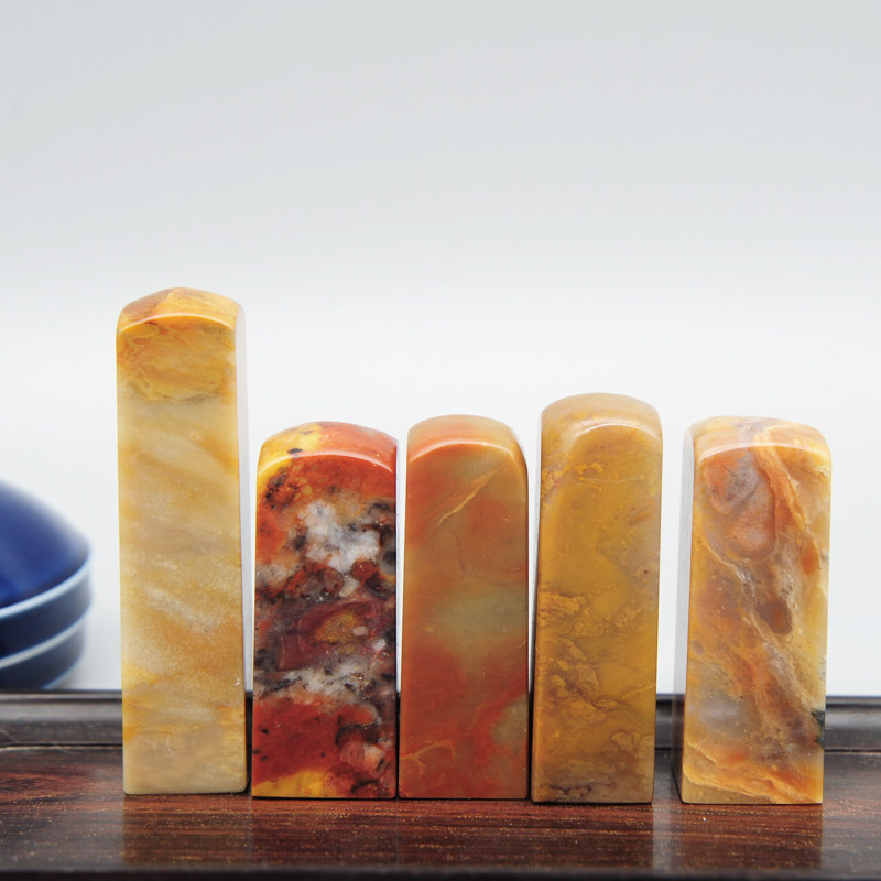 四大国石昌化石印章料练习章黄冻石红花绝矿老料