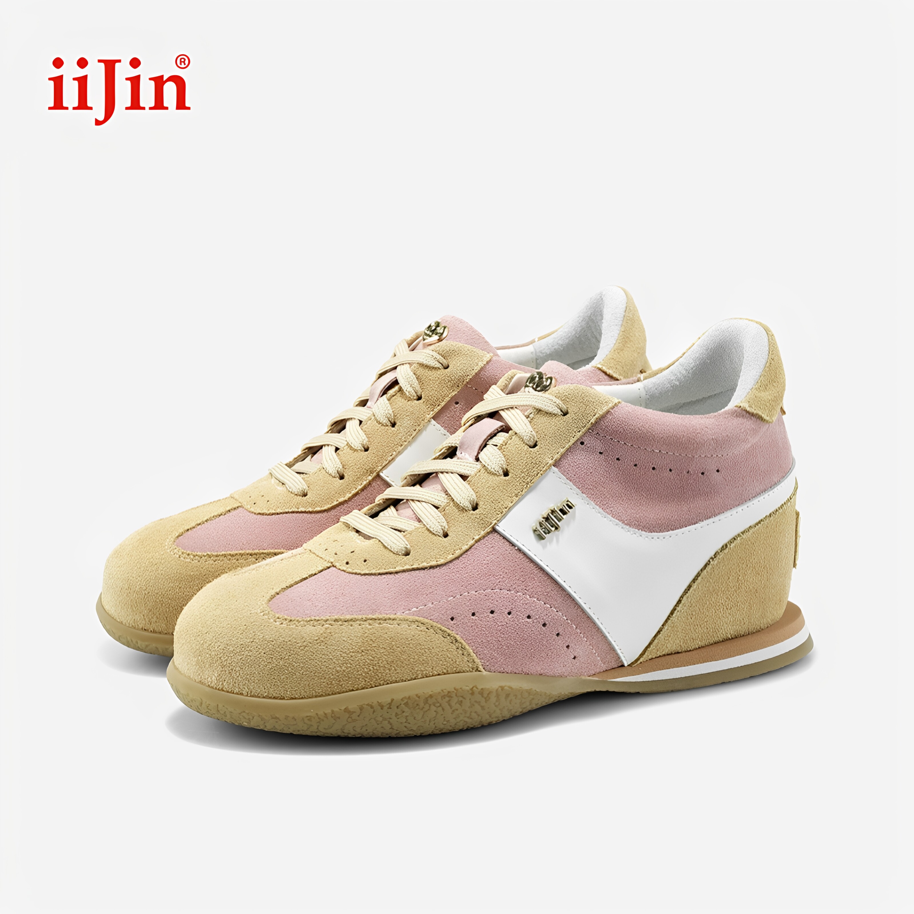 iijin艾今真皮内增高7.5cm德训鞋图片