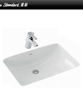 美标台下盆陶瓷洗脸盆方形CCAS0440
