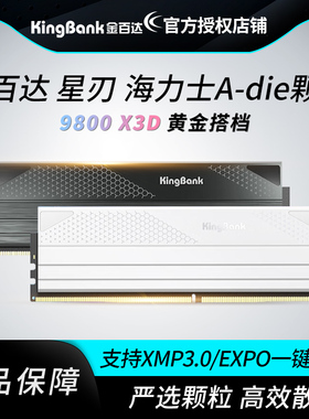 金百达星刃ddr5内存条 6000c28台式电脑内存条16gx2 黑/白刃灯条