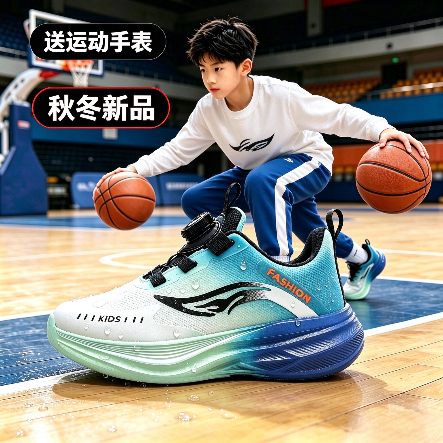 男童鞋子秋冬款2026中大童小学生加绒跑步鞋男童运动鞋单鞋篮球鞋