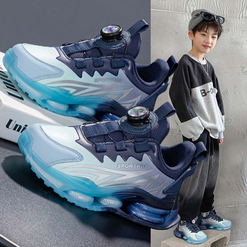 2025秋冬男童篮球鞋皮面学生鞋儿童鞋子男孩跑步运动鞋大童透气鞋