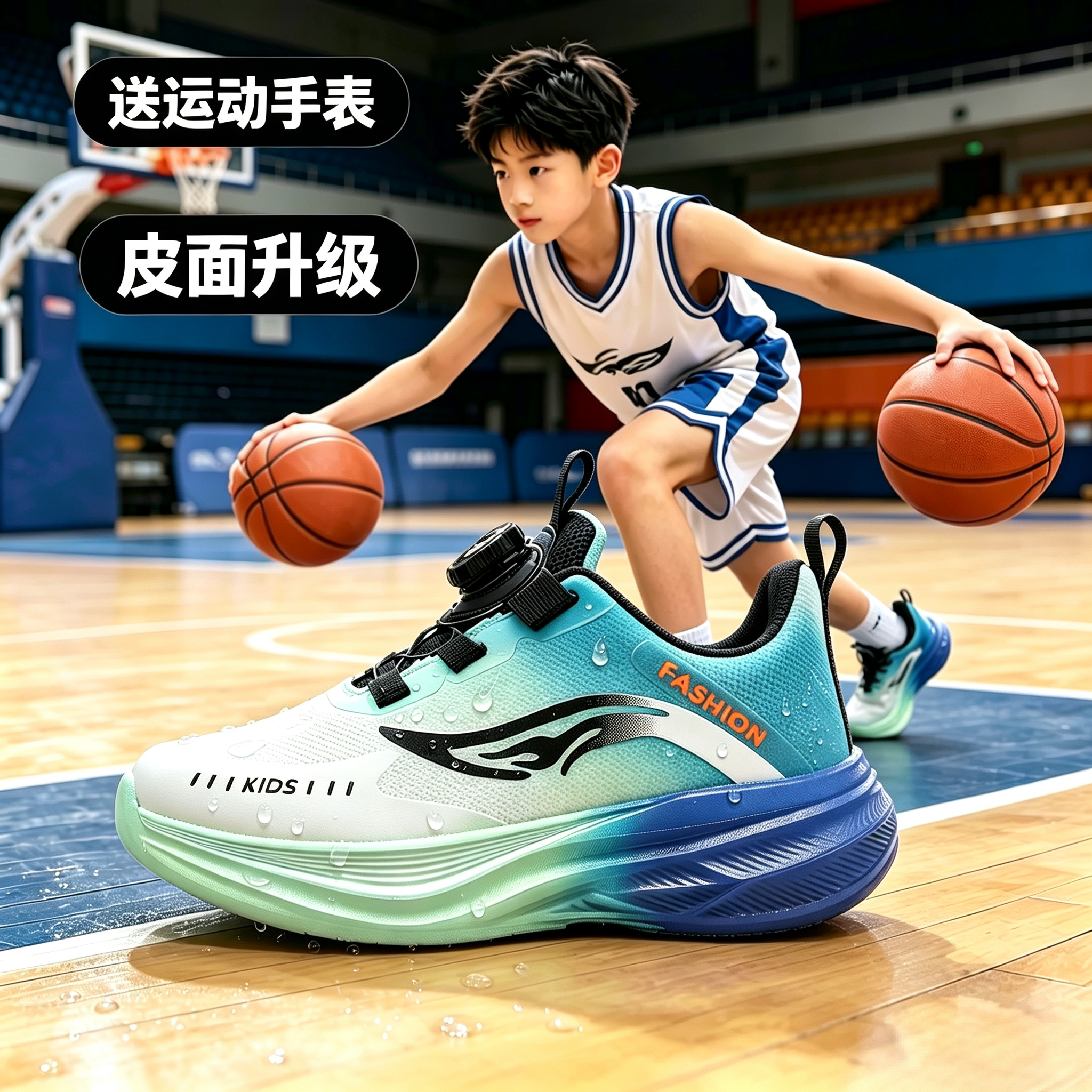 男童鞋子皮面单鞋篮球鞋2026图片