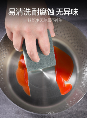 新款韩尔无涂层雪平锅日式辅食锅奶锅加厚不锈钢小汤锅haner/韩尔