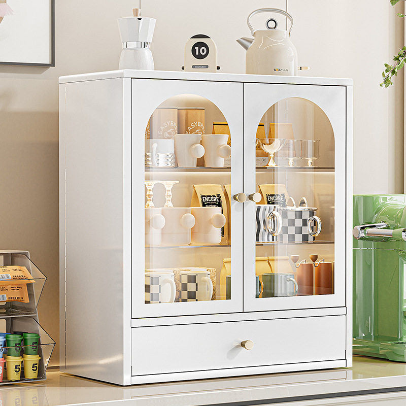 新款 厨房柜台架茶具水杯置物架高抽屉杯带防潮密封杯子收纳柜,收纳整理,整理架/置物架/收纳架,淘宝优惠券,粉丝福利购,淘宝优惠卷