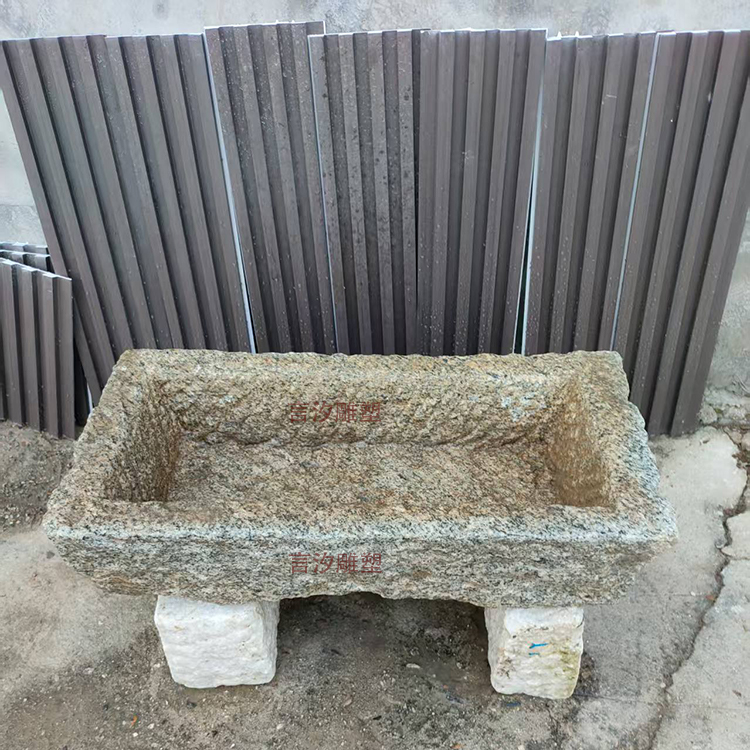老旧石槽花岗岩猪槽鱼缸老物件洗手盆洗手池长方形水槽室内外摆件