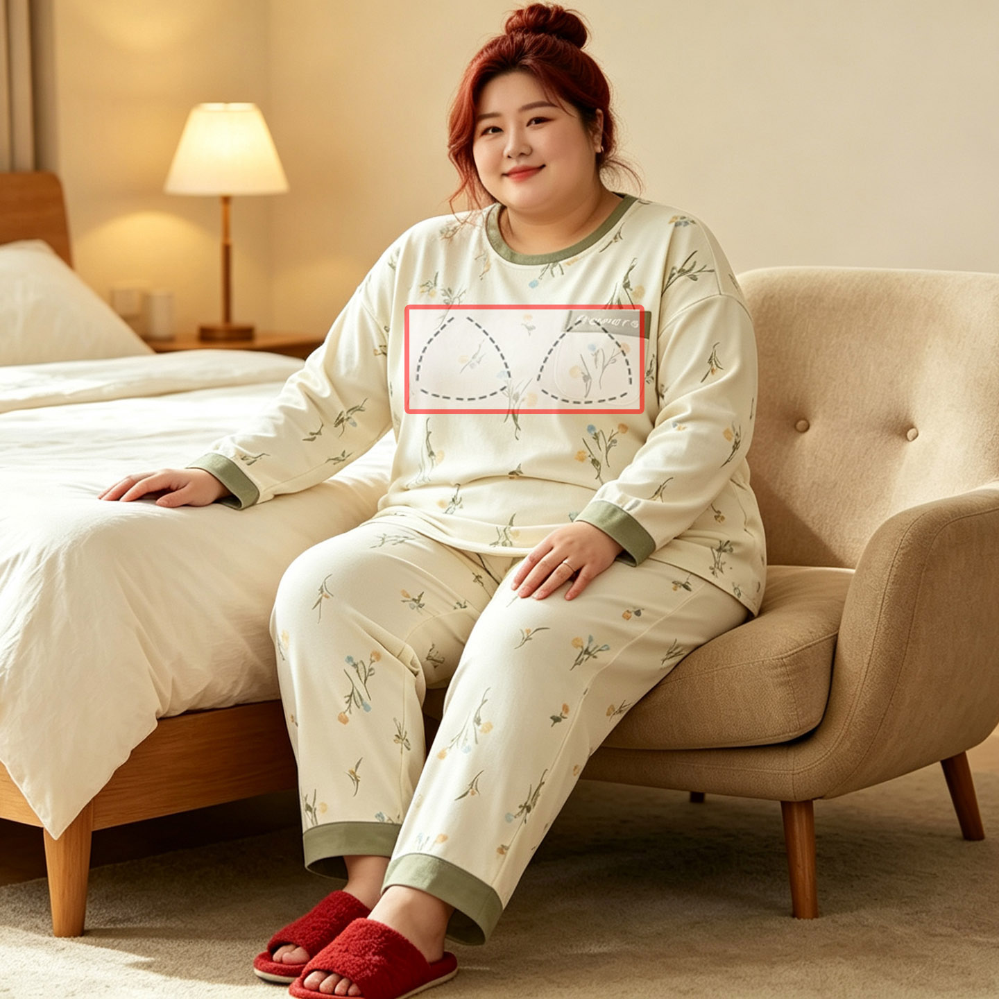 带胸垫睡衣女秋春200斤胖mm大码
