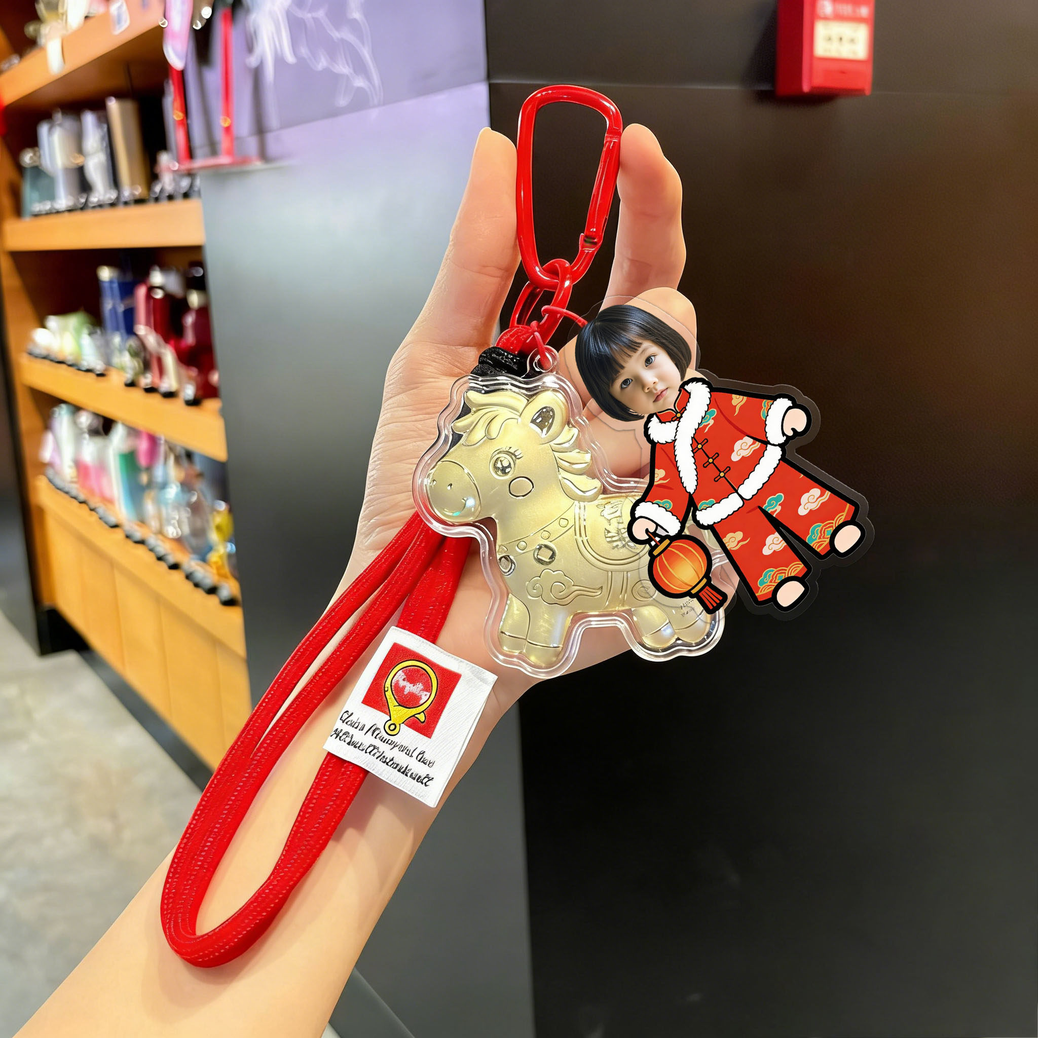 马上有钱钥匙扣手机挂件包包挂饰2026马年本命年照片钥匙扣定制,汽车用品/电子/清洗/改装,车用钥匙扣,淘宝优惠券,粉丝福利购,淘宝优惠卷