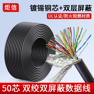 UL认证D SUB50芯屏蔽线DB50连接线SCSI线伺服控制线25对绞线双绞
