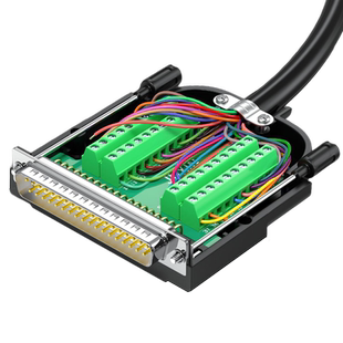 小体积DB37免焊接头37针接线端子转接头37P插头公头母对接IO接口
