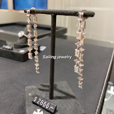 香港专柜 英国carat london 人造宝石耳环异形钻 三种戴法