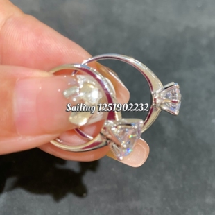 香港专柜 CARAT LONDON 2克拉圆钻 经典 6爪 人造钻石 K白金戒指