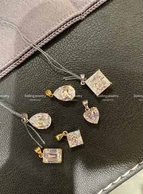 现货 香港专柜 英国carat london 人造宝石吊坠 心形 白金