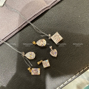 心形 现货 白金 人造宝石吊坠 london 香港专柜 英国carat
