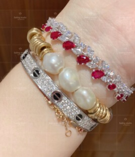 现货香港专柜代购英国caratlondon人造钻石红宝石手链手串女小众