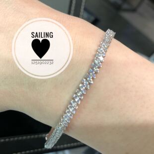 香港专柜代购 英国carat london 人造钻石手链 双排钻 欧美风